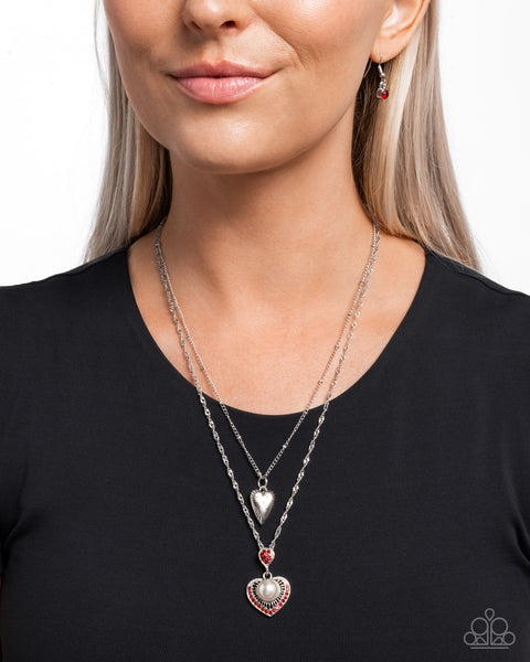 COMING SOON Paparazzi Abstract Affection - Red Heart Necklace