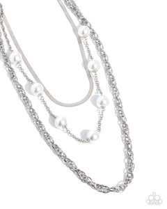 COMING SOON Paparazzi High-Class Haute - White Pearl Necklace