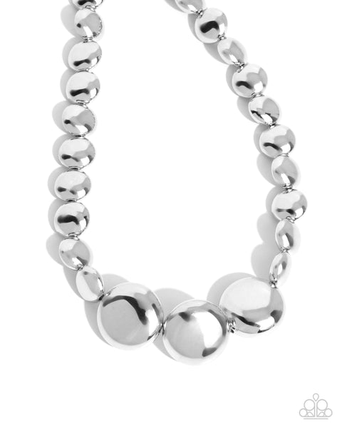 Paparazzi Reflective Roar - Silver Necklace