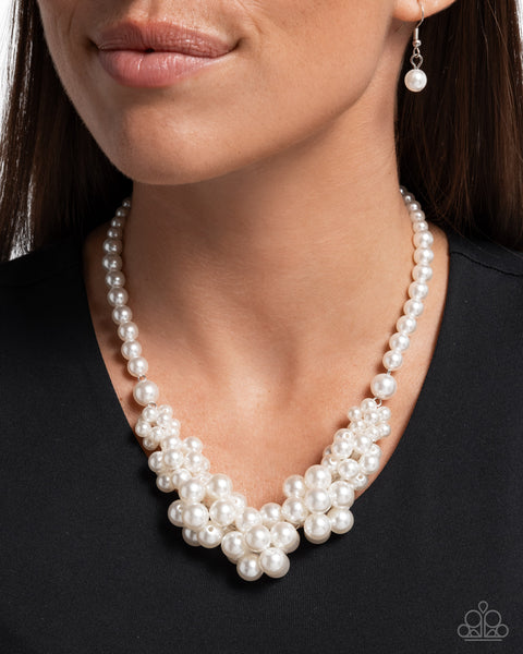 COMING SOON Paparazzi Austen Adornment - White Pearl Necklace