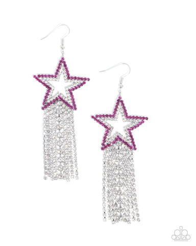 Paparazzi Sunset Superstar - Pink Earrings