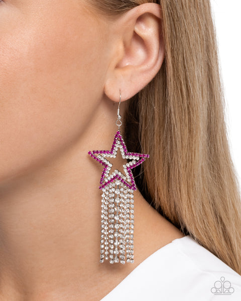 Paparazzi Sunset Superstar - Pink Earrings