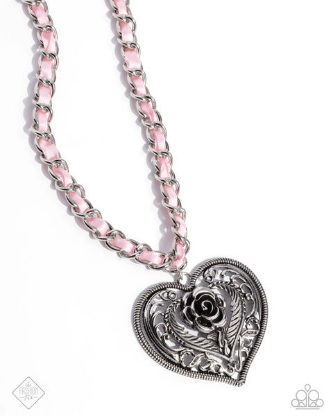 Paparazzi Appealing Applicant - Pink Heart Necklace