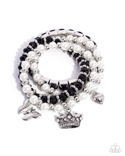 Paparazzi Feminine Charm - Black Bracelets