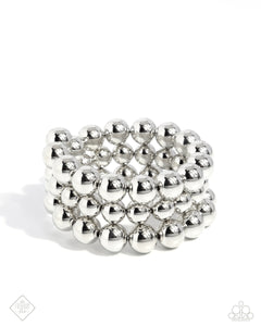 Paparazzi Refreshing Raindrops - Silver Coiled Bracelet