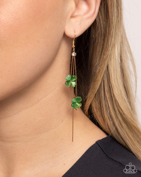 Paparazzi Dreamy Disposition - Gold Earrings