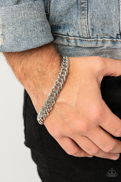 Urban Uppercut - Silver Necklace and On The Up and UPPERCUT - Silver Bracelet Set