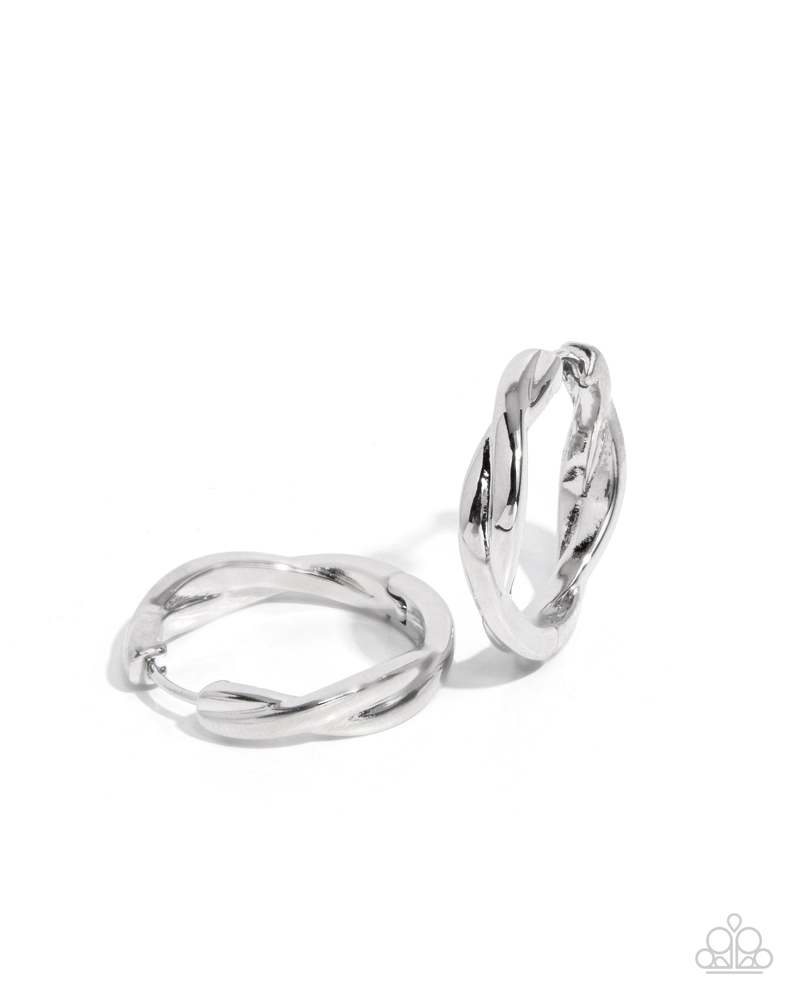 COMING SOON Paparazzi Genuine Glitz - Silver Mini Hoop Earrings