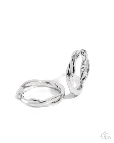 COMING SOON Paparazzi Genuine Glitz - Silver Mini Hoop Earrings