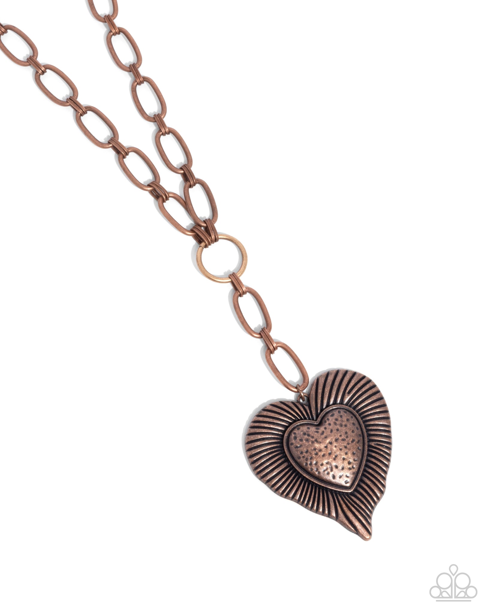 Paparazzi High Fidelity - Copper Heart Necklace