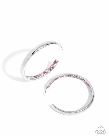 COMING SOON Paparazzi Proper Pizzazz - Pink Hoop Earrings