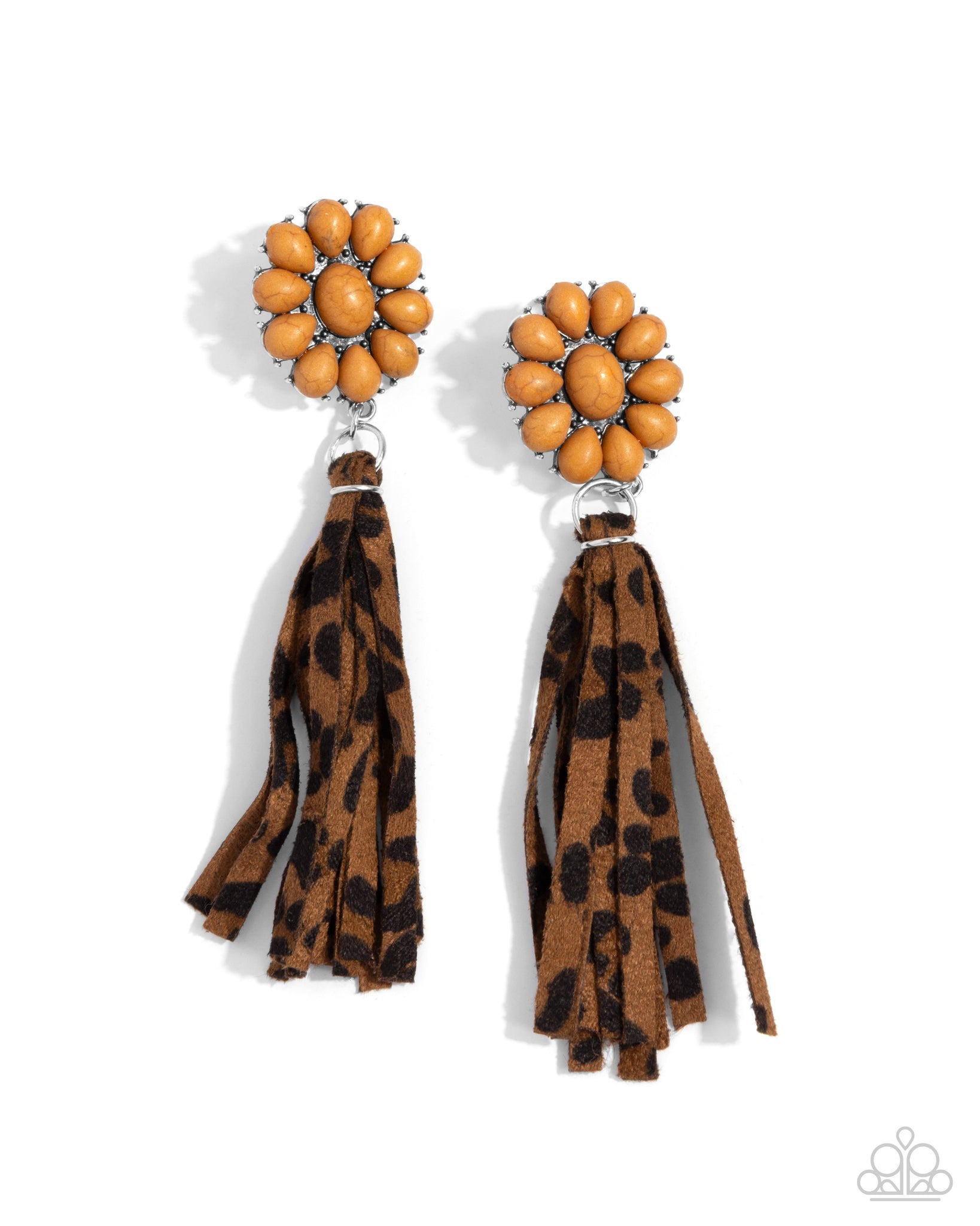 Paparazzi Hometown Hero - Brown Leopard Earrings