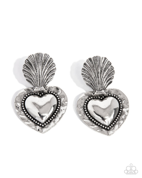 Paparazzi Mythical Moment - Silver Earrings