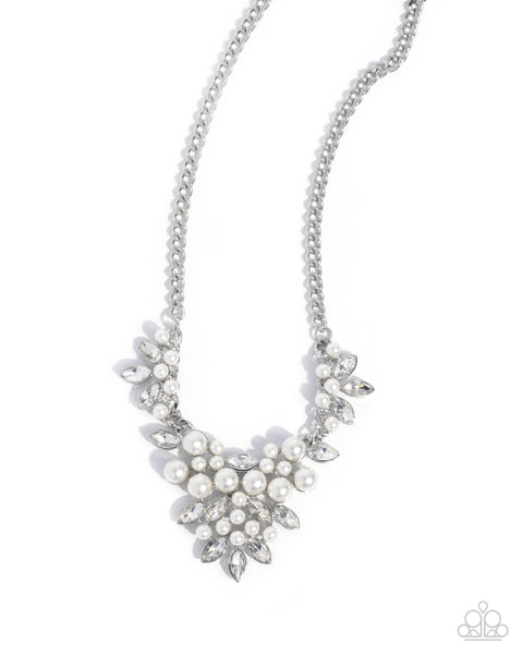 COMING SOON Paparazzi Fresh Facets - White Pearl Necklace