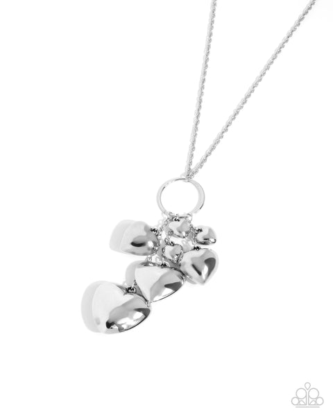 Paparazzi Heart Haul - Silver Heart Necklace