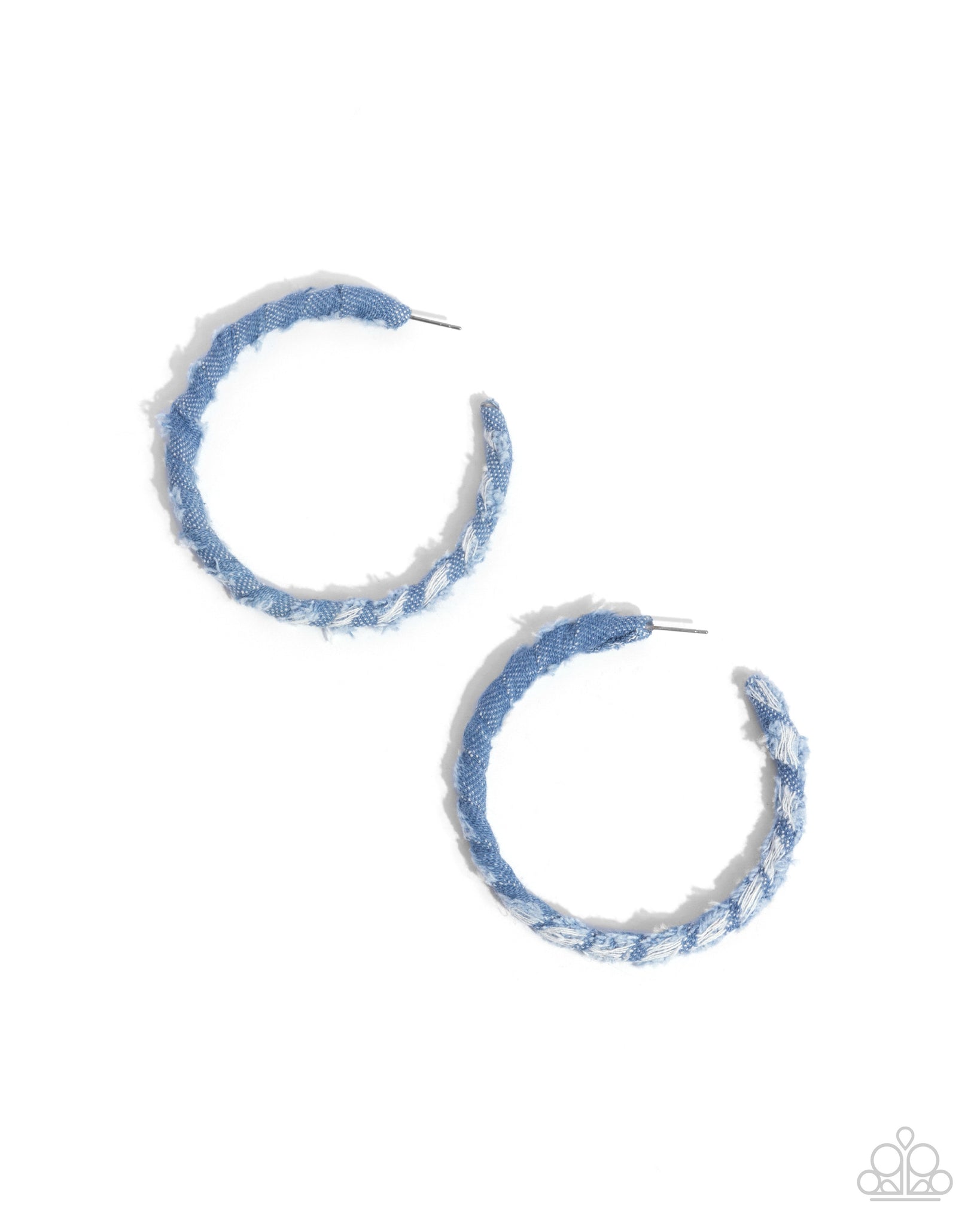 COMING SOON Paparazzi Denim Debut - Blue Hoop Earrings