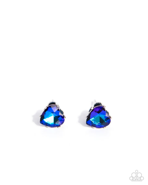 COMING SOON Paparazzi Sweetheart Stunner - Blue UV Shimmer Earrings