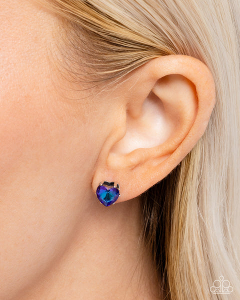 COMING SOON Paparazzi Sweetheart Stunner - Blue UV Shimmer Earrings