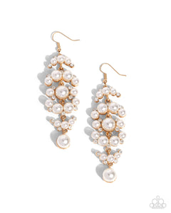 COMING SOON Paparazzi Talk of The Ton - Gold Pearl Earrings