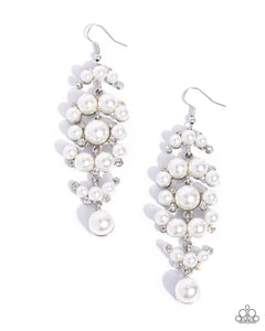 COMING SOON Paparazzi Talk of The Ton - White Pearl Earrings