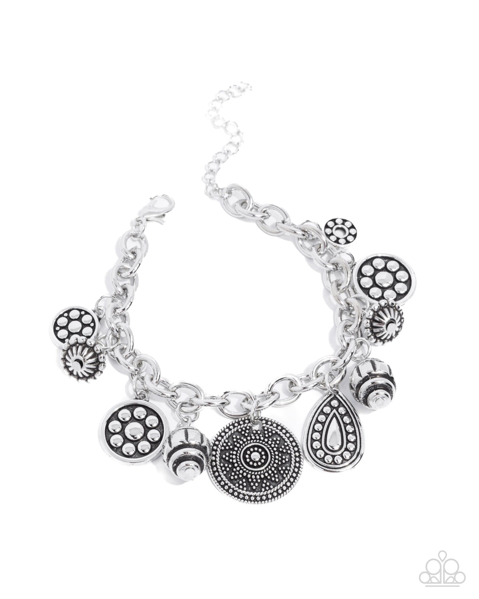 COMING SOON Paparazzi Embellished Estate - Silver Charm Bracelet