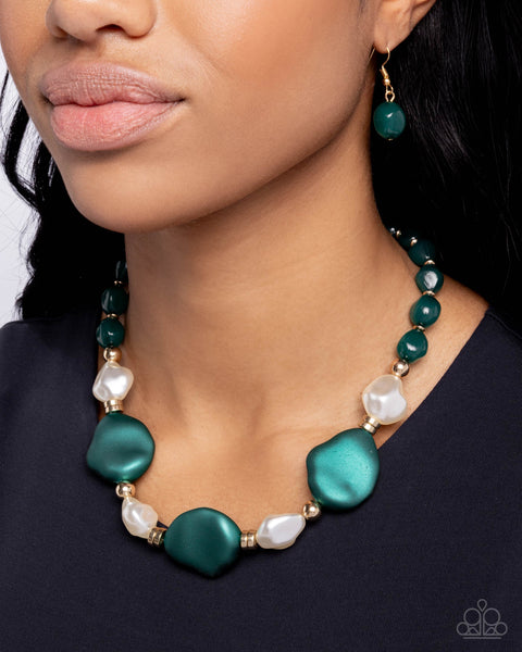 COMING SOON Paparazzi Forever Feature - Green Necklace