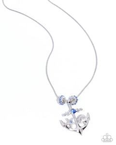 COMING SOON Paparazzi Anchored Accent - Blue Necklace