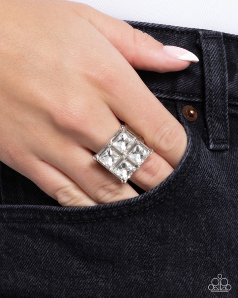 COMING SOON Paparazzi Window Whimsy - White Ring