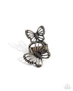 COMING SOON Paparazzi Windborne Whimsy - Brass Butterfly Ring