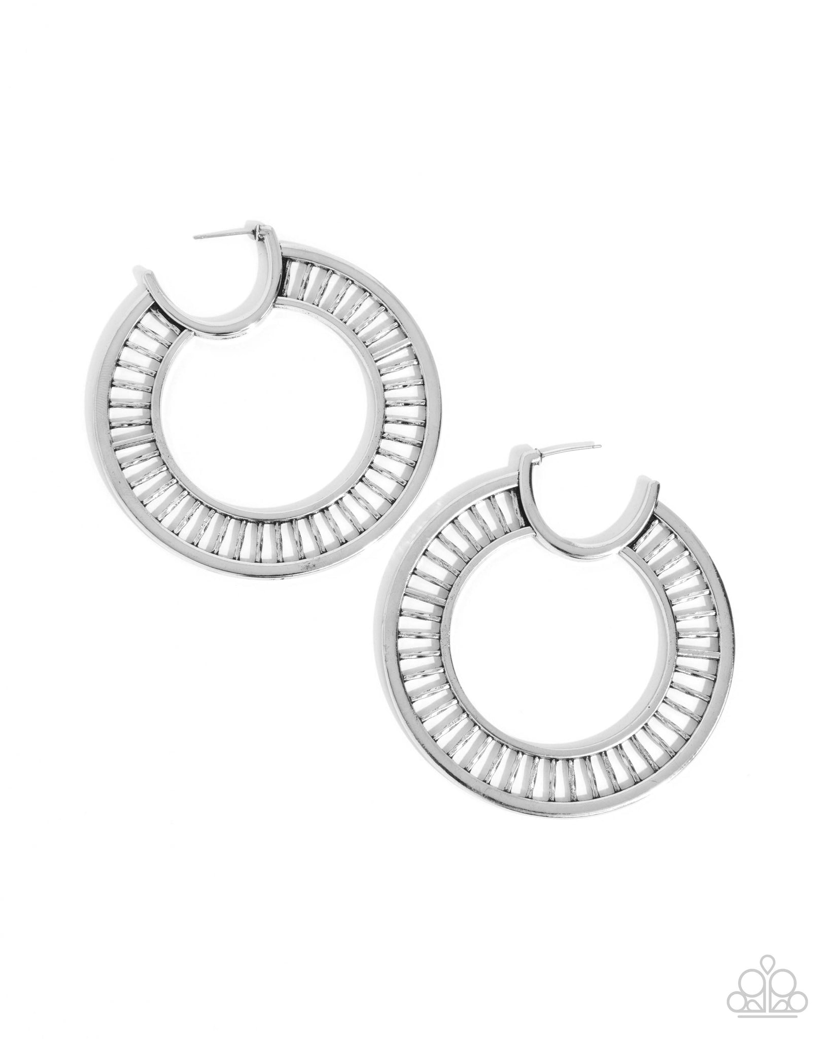 COMING SOON Paparazzi Set the Scene - Silver Hoop Earrings