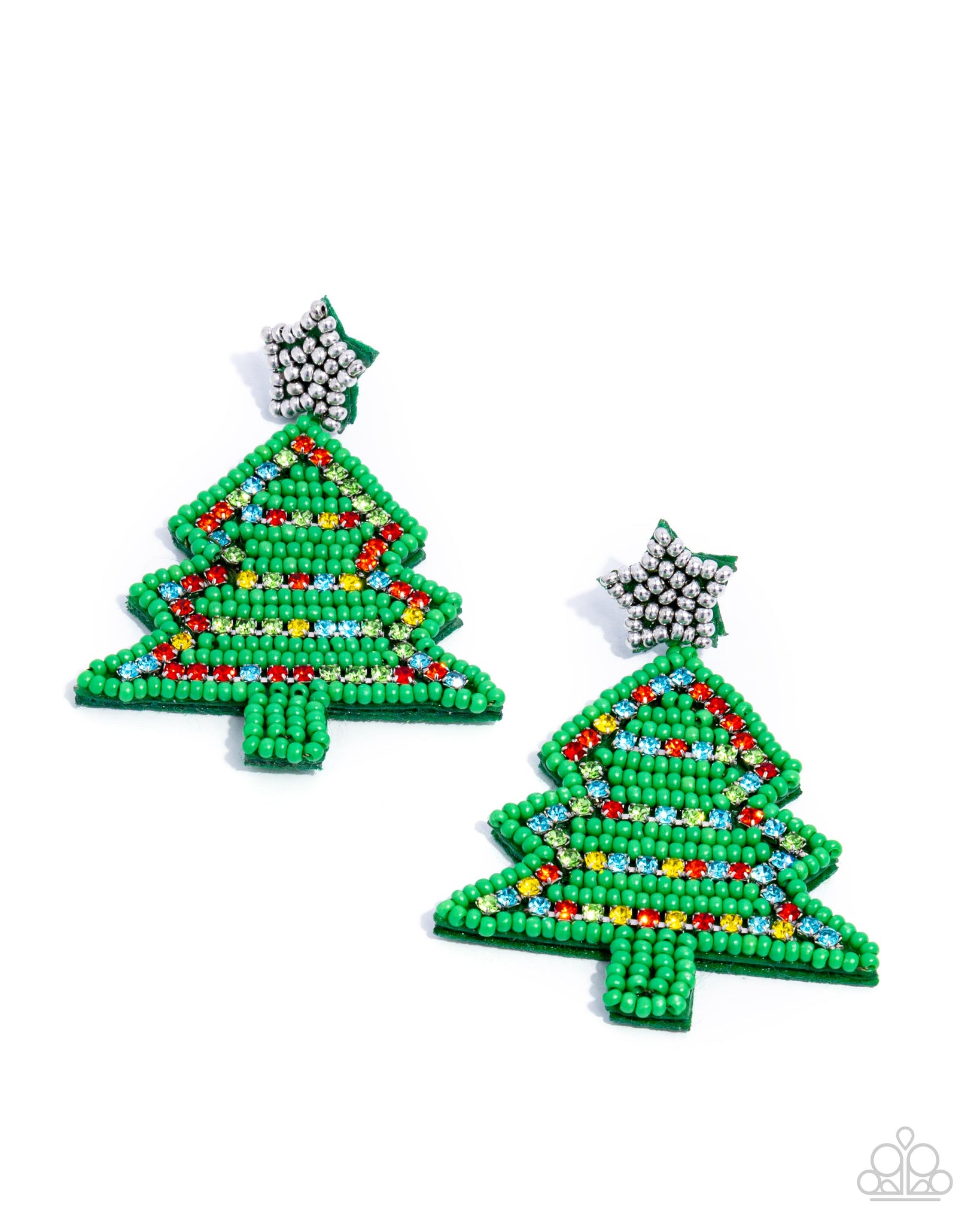 Paparazzi Tannenbaum Tapestry - Multi Christmas Tree Earrings