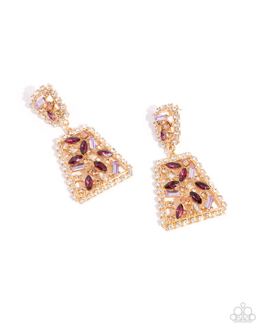 COMING SOON Paparazzi Glistening Gala - Purple Earrings