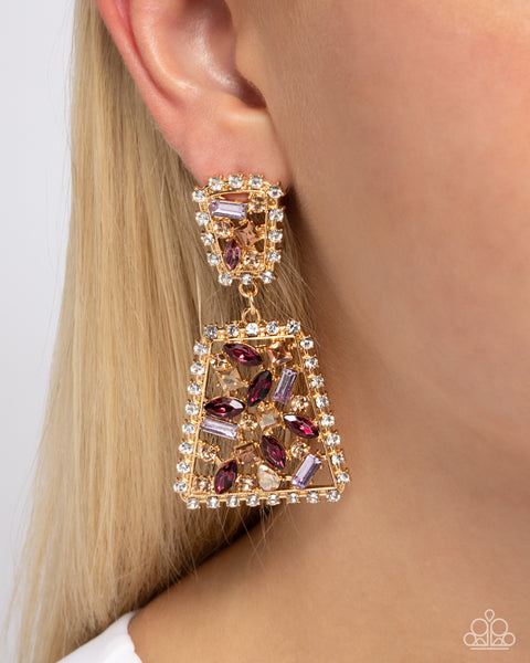 COMING SOON Paparazzi Glistening Gala - Purple Earrings