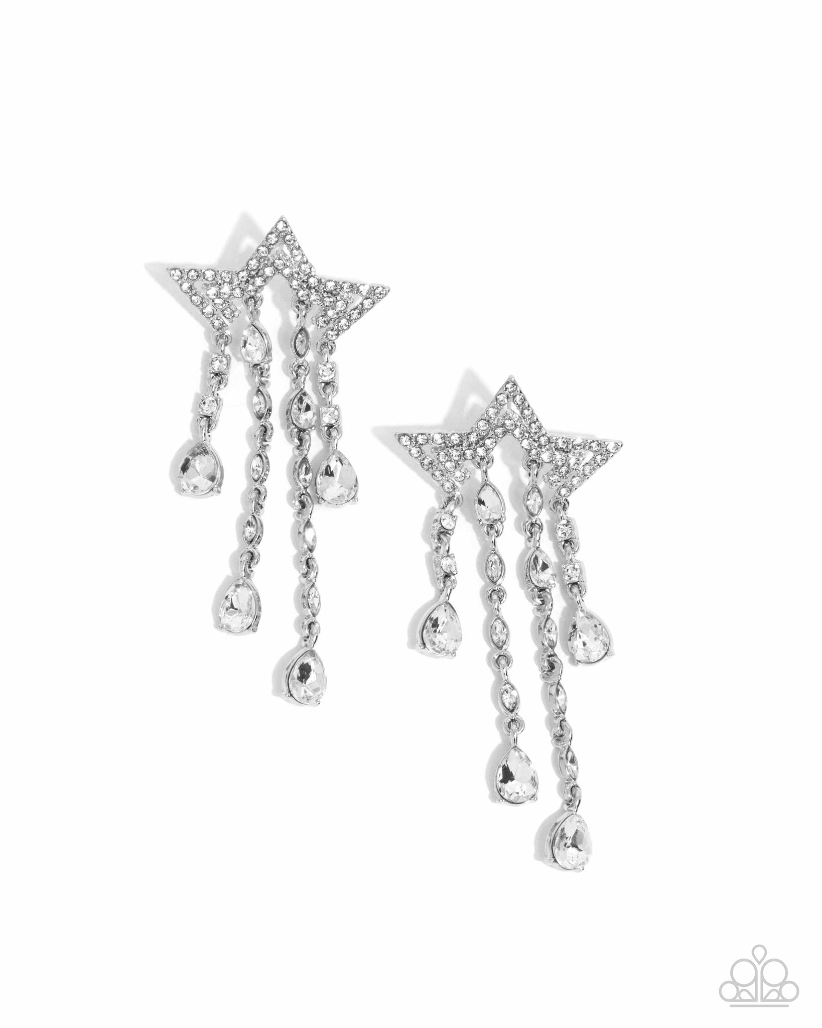 COMING SOON Paparazzi Stellar Scale - White Earrings