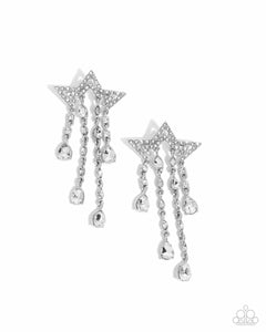 COMING SOON Paparazzi Stellar Scale - White Earrings