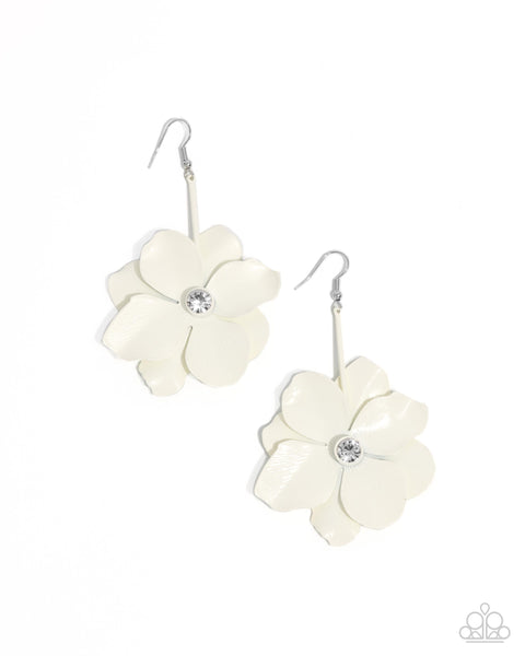 COMING SOON Paparazzi Generous Glisten - White Earrings