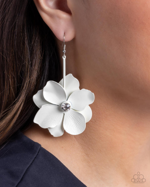 COMING SOON Paparazzi Generous Glisten - White Earrings