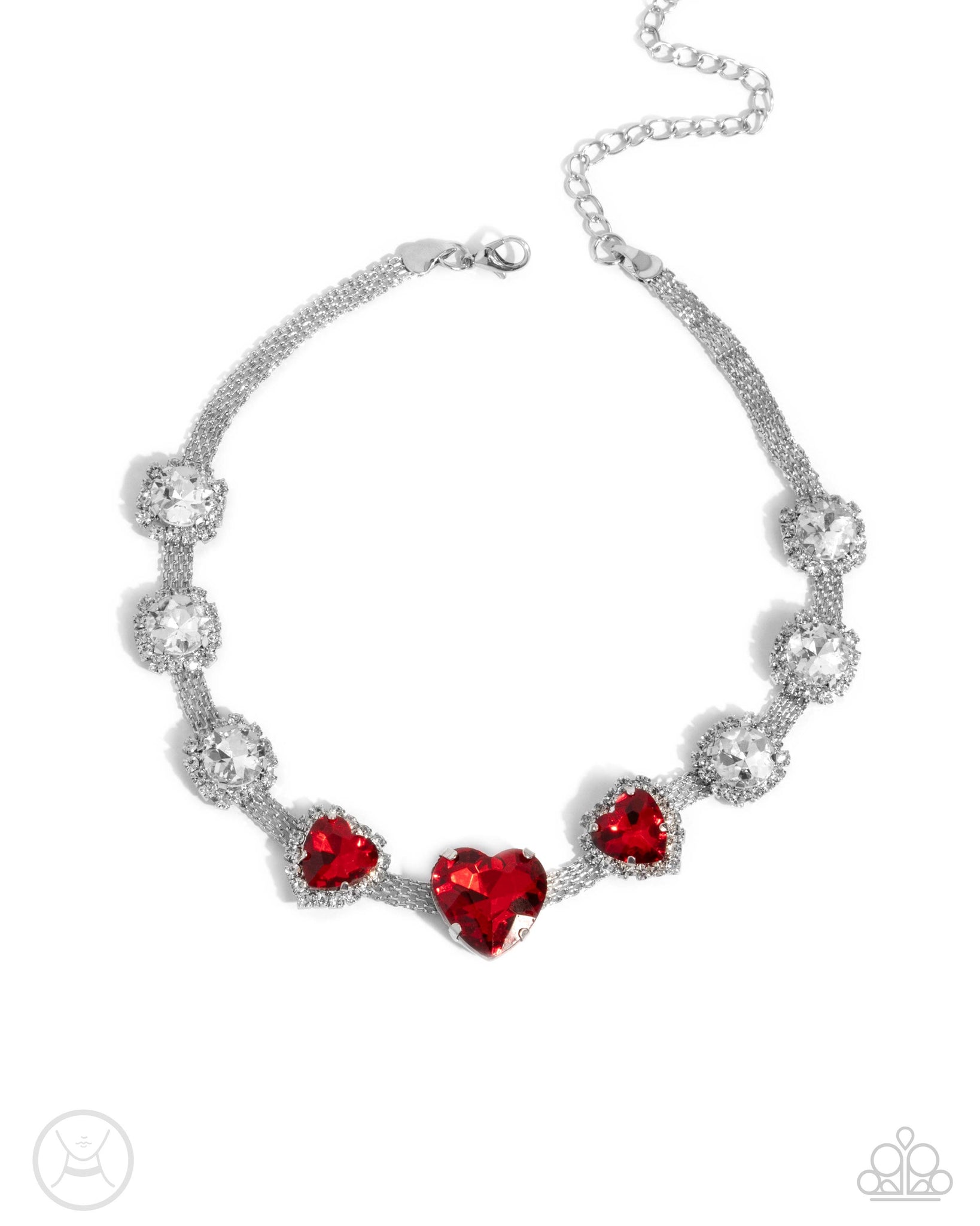 COMING SOON Paparazzi Valentines Vibe - Red Heart Choker Necklace