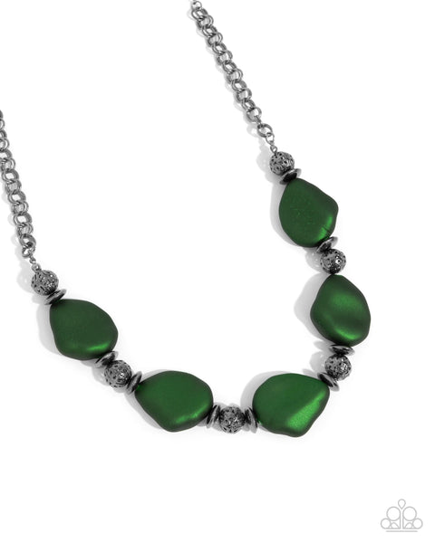 Paparazzi Refulgent Reformation - Green Necklace