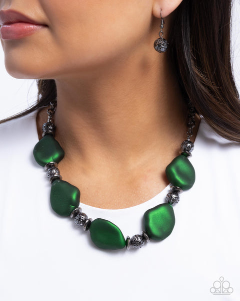 Paparazzi Refulgent Reformation - Green Necklace