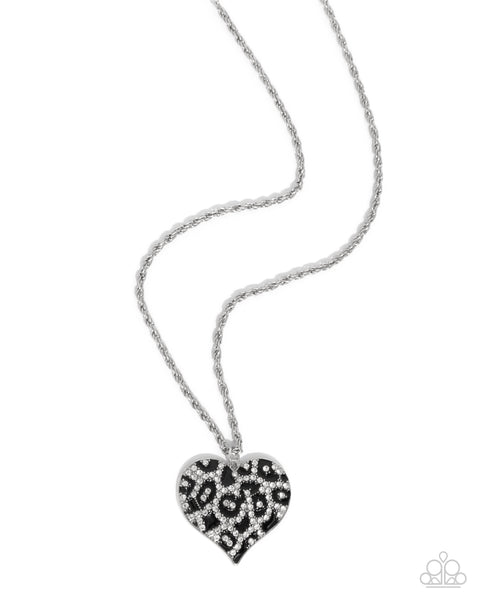 Paparazzi Cheetah Compound - Black Heart Necklace