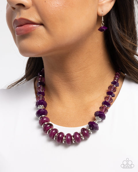 COMING SOON Paparazzi Swift Shimmer - Purple Necklace