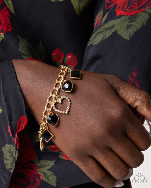 Paparazzi Framed Future - Gold Charm Bracelet