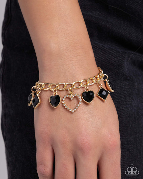 Paparazzi Framed Future - Gold Charm Bracelet