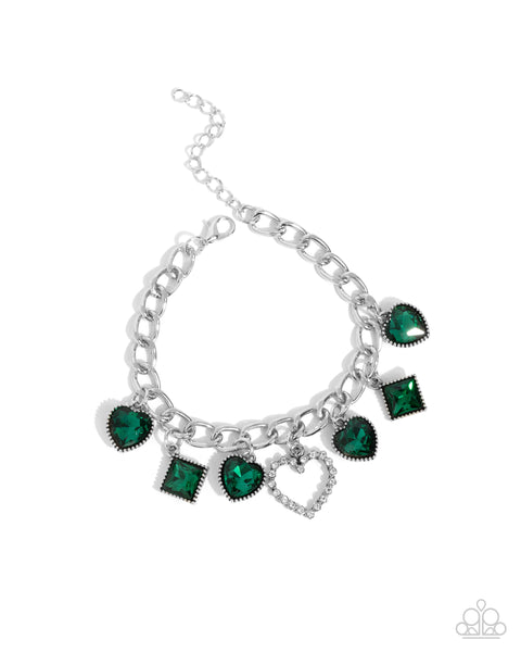 COMING SOON Paparazzi Framed Future - Green Charm Bracelet