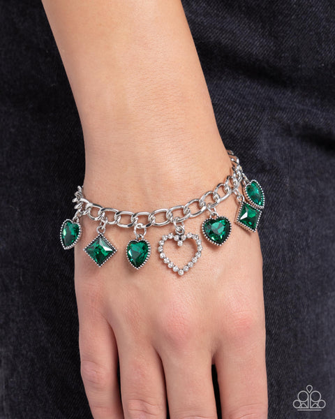 COMING SOON Paparazzi Framed Future - Green Charm Bracelet