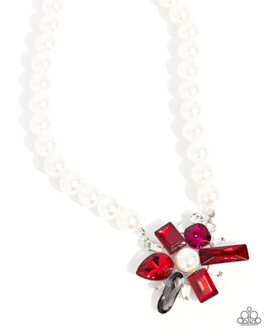 COMING SOON Paparazzi Prismatic Potential - Red Pearl Necklace