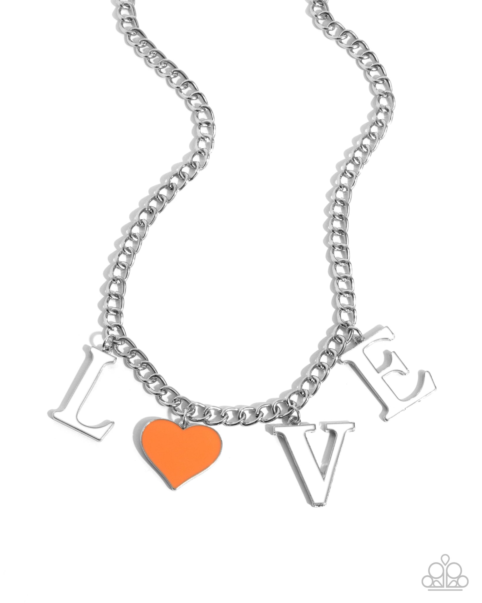 Paparazzi Lovely Lineup - Orange Necklace