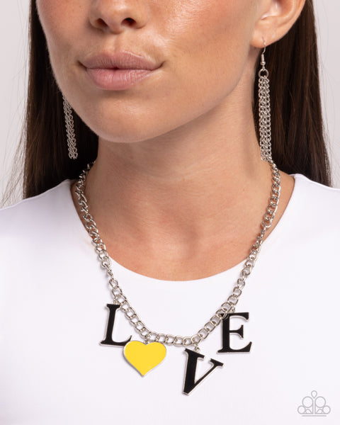 COMING SOON Paparazzi Lovely Lineup - Yellow Necklace