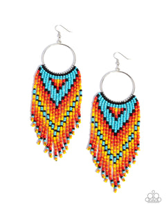 COMING SOON Paparazzi Waving the Banner - Multi Seed Bead Earrings